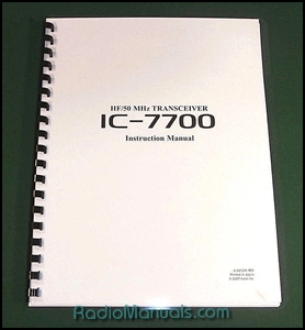 Icom IC-7700 Instruction Manual